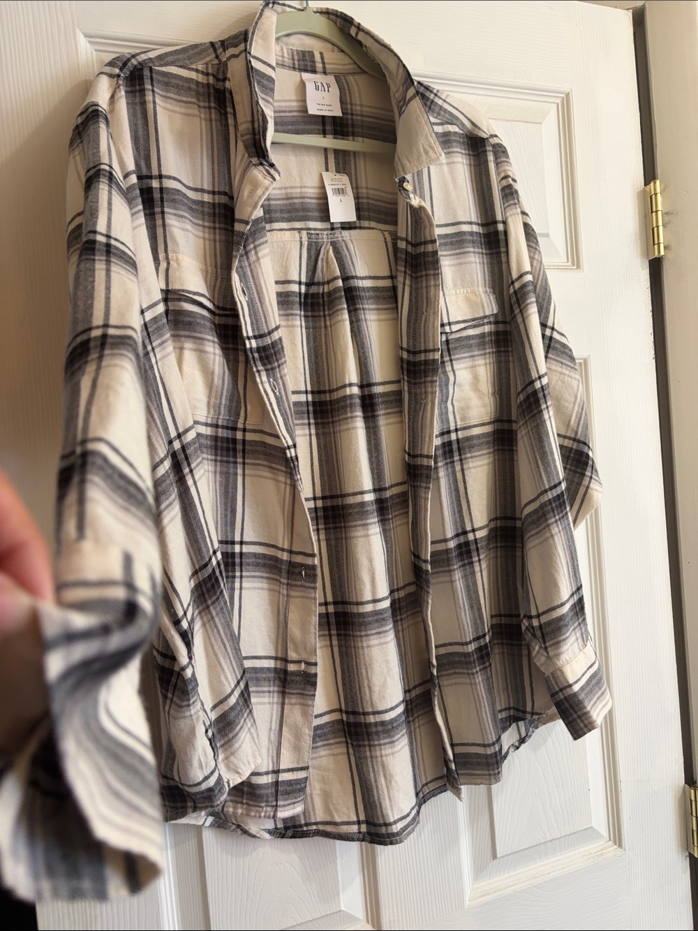 GAP Plaid Button-Down Flannel Shirt Size Large